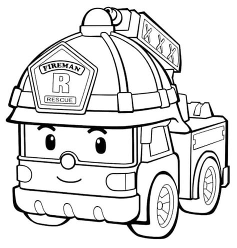 Robocar Poli 14 Coloring Page - Free Printable Coloring Pages for Kids