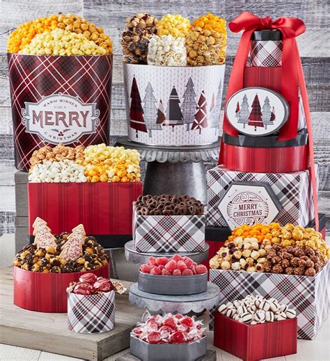 Holiday Popcorn Tins | Holiday Gift Baskets | The Popcorn Factory