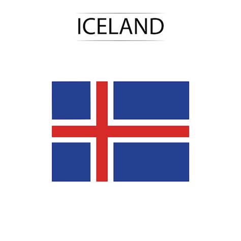 Premium Vector | Iceland flag national flag of iceland logo