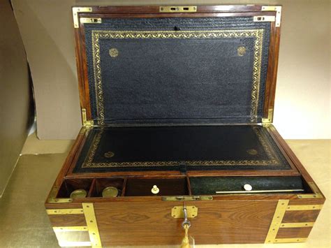 Beautiful antique writing slope | Campaign furniture, Antique boxes, Old boxes