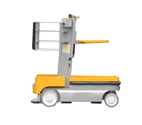 Vertical Mast Type One Man lift Electric Aerial Work Platform Order Picker For Warehouse