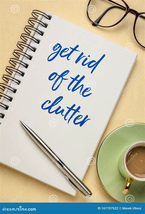 Get Rid of the Clutter - Minimalism Concept Stock Photo - Image of motivational, coffee: 167707522