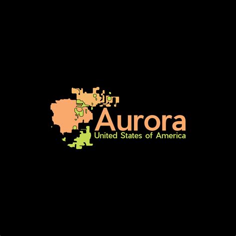 Aurora City Map Geometric Creative Design 24032456 Vector Art at Vecteezy