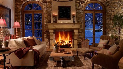 Dream - Falling_Snow_Cozy_Fireplace (FREE DOWNLOAD) | WinCustomize.com