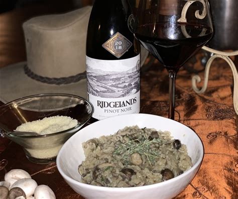 Mushroom Risotto with Ridgelands Pinot Noir – Elgin Vintners