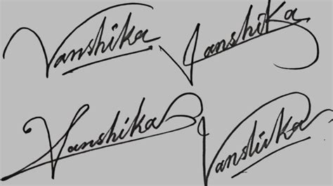 ️ Stylish Signature V | Signature Style of My Name | Vanshika Signature Style - YouTube