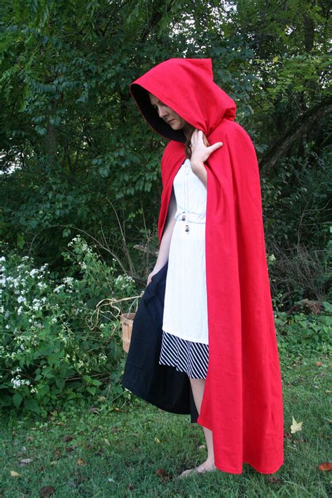 Red/Black Reversible Hooded Cloak