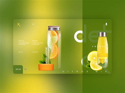 Lemon Cocktail UI Concept by Chintu Saitej on Dribbble