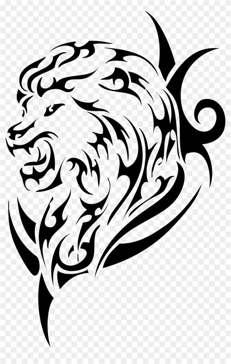 Simple Lion Face Tattoo Design - canvas-link