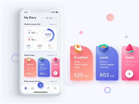 My Diary Page for Fitness App Interaction by Ngoc Dang on Dribbble