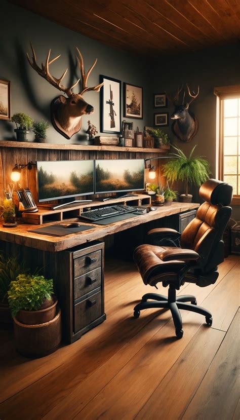 How to Create a Minimalist Home Office in 2024 | Home office, Rustic ...