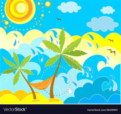 Summer holiday background Royalty Free Vector Image