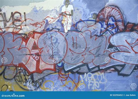 Graffiti of Street Life USA Editorial Photography - Image of issues ...