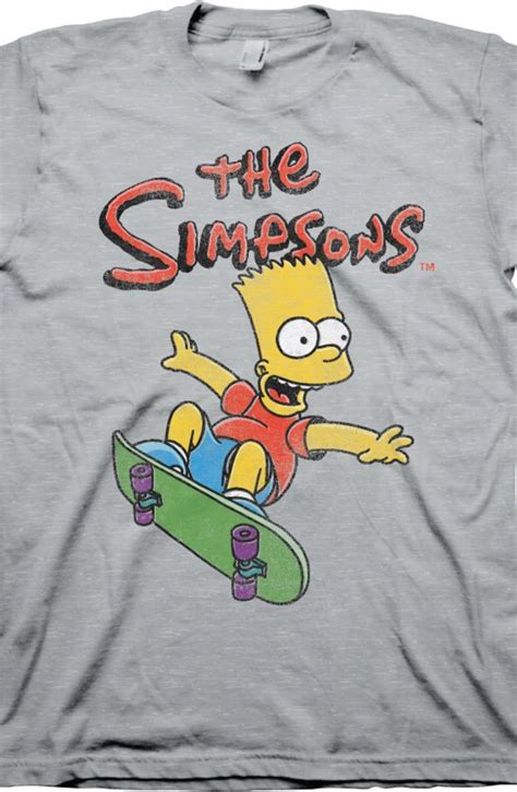 Skateboarding Bart Simpson T-Shirt: The Simpsons Mens T-Shirt #menst-shirtssummer | Bart simpson ...