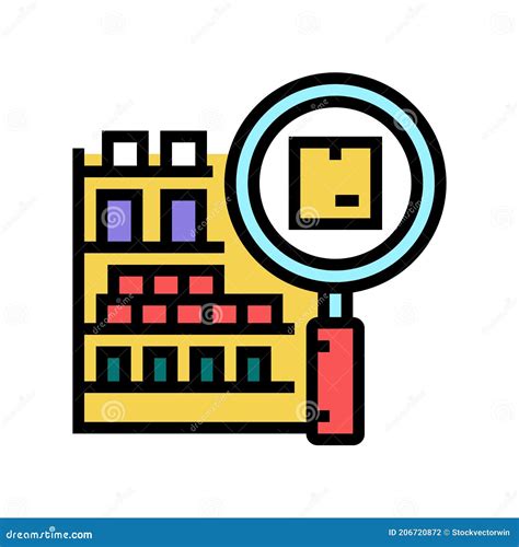 Inventory Management Color Icon Vector Illustration Stock Illustration ...