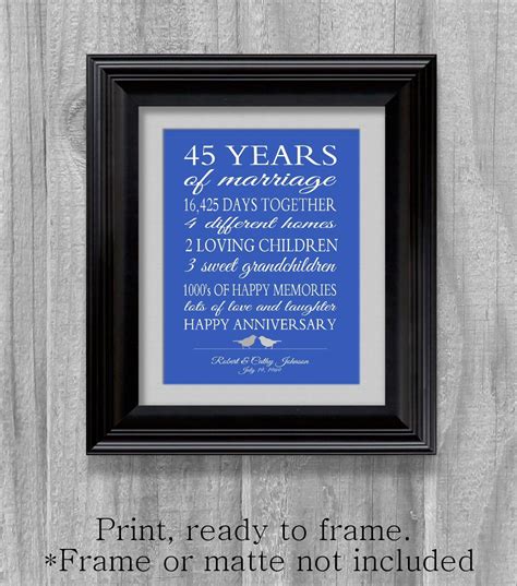 The Best 45 Year Anniversary Gift Ideas - Home, Family, Style and Art Ideas