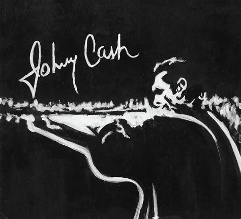 Johnny Cash Autograph Painting by Pete Maier - Pixels