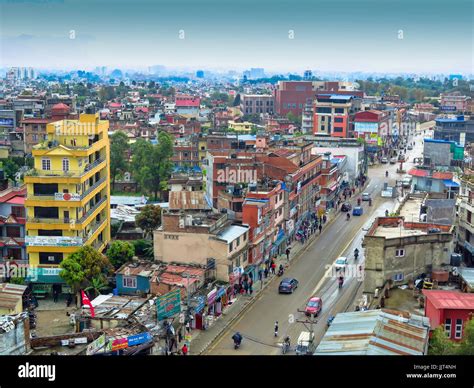 Aerial view of the city of Kathmandu in the Kathmandu Valley in Nepal Stock Photo - Alamy