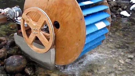 Micro hydro Poncelet waterwheel - YouTube