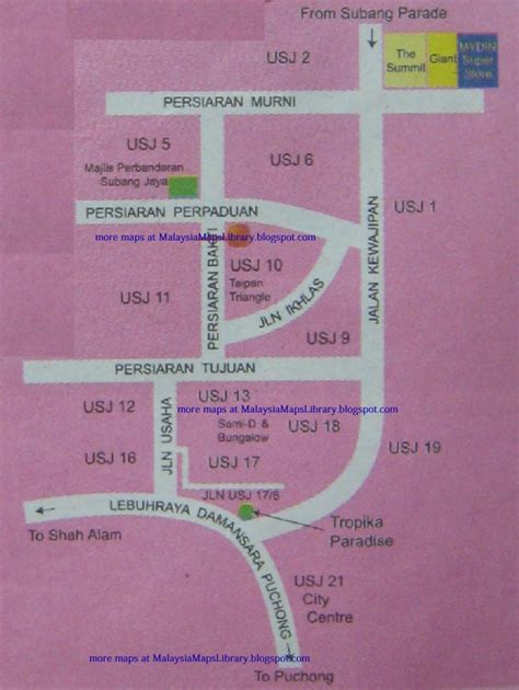 Malaysia Maps Library: Map of Majlis Perbandaran Subang Jaya