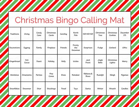 Christmas Bingo Game Printable