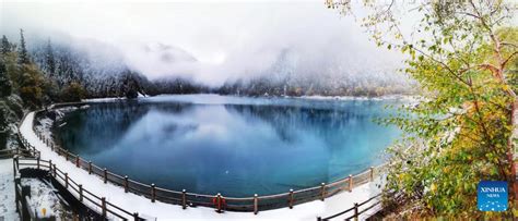 Snow scenery of Jiuzhaigou scenic area in Sichuan- China.org.cn