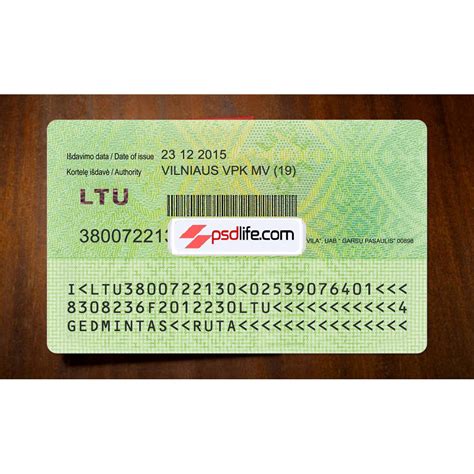 Lithuania fake ID CARD Psd Template editable 😍😍😍 | lithuanian identity card