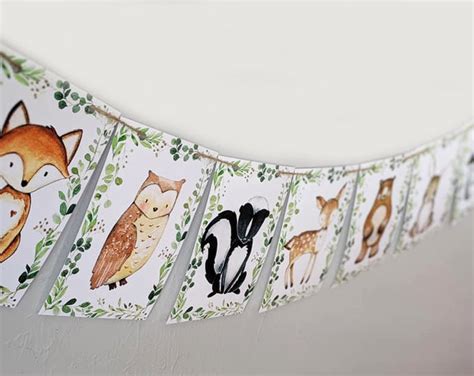 Woodland Animals Banner Woodland Baby Shower Banner Woodland - Etsy