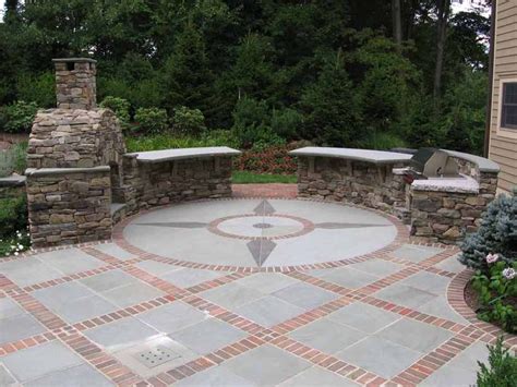 Concrete Patio With Brick Border - all in one patio design