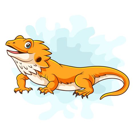 Cartoon bearded dragon on white background 17319954 Vector Art at Vecteezy