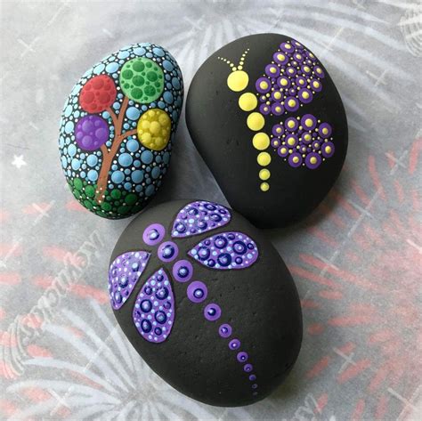 Easy Dragonfly Rock Painting - Easy Painting