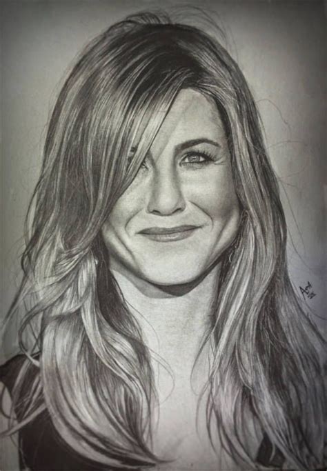 download jennifer aniston portrait drawing Pencil Portrait Drawing, Pencil Sketch Drawing ...