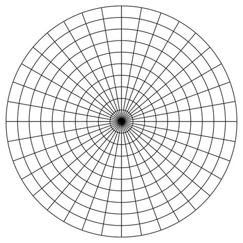 Blank Polar Graph Paper - Protractor - Pie Chart Vector Stock Vector - Illustration of graph ...