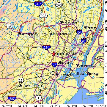 East Orange, New Jersey (NJ) ~ population data, races, housing & economy