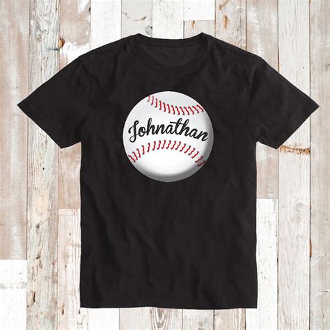 Baseball Custom Shirt _ Sports T-Shirts _ Boy Baseball Gift _ Birthday Baseball Tees _ Custom ...