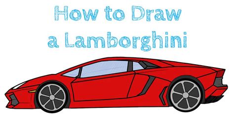 How to Draw a Lamborghini Easy | Car drawing easy, Lamborghini, Car ...