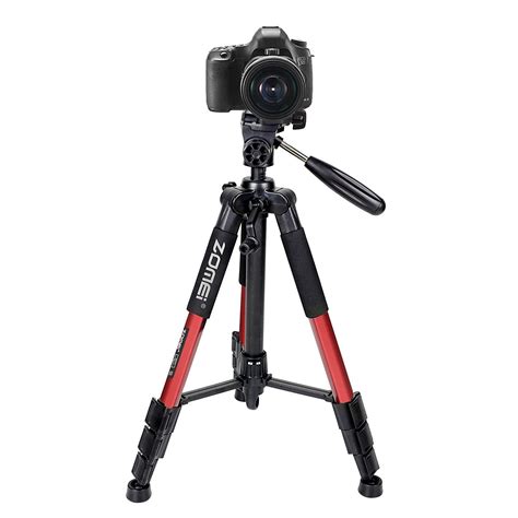 ZOMEI Q111 55" Professional Aluminum Alloy Camera Tripod for DSLR Camera Red | eBay