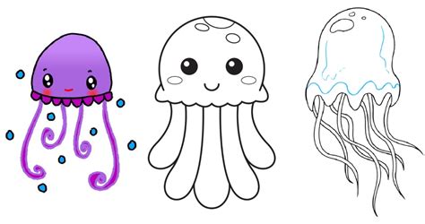 20 Easy Jellyfish Drawing Ideas - How to Draw a Jellyfish