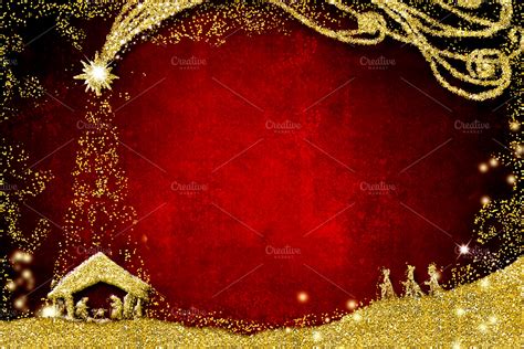 Christmas Nativity Scene greetings c | High-Quality Holiday Stock Photos ~ Creative Market