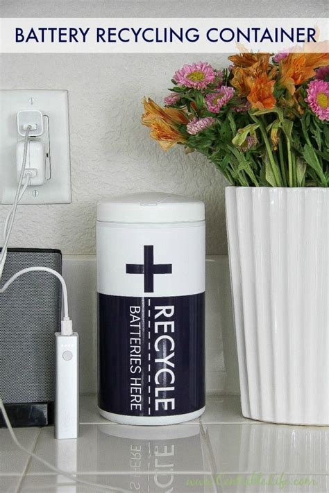 Battery Recycling Container | Battery recycling, Recycling containers ...