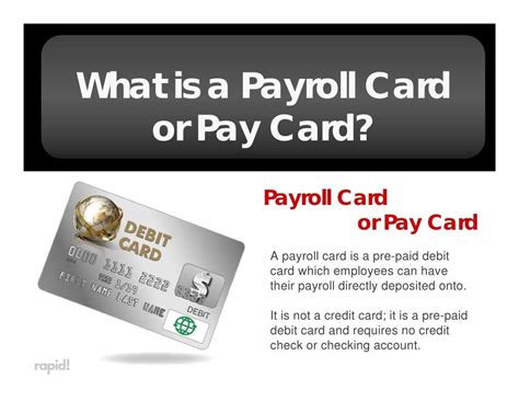 The Basics of Paycards / Payroll Cards