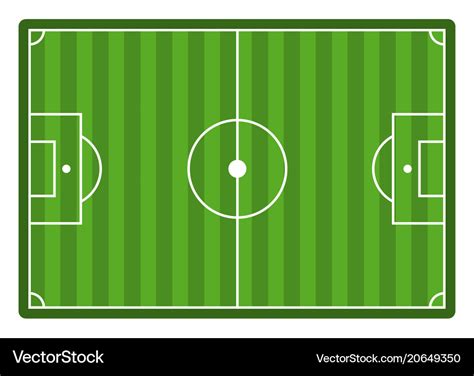 Soccer field top view empty football stadium Vector Image