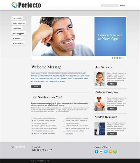 Business PSD Template, #Business #PSD #Template | Business website ...