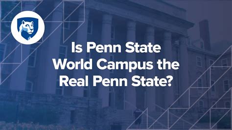 Is Penn State World Campus the Real Penn State? - YouTube