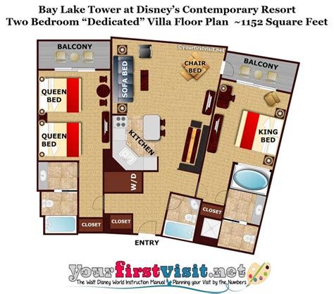 Theming and Accommodations at Bay Lake Tower at Disney’s Contemporary Resort - yourfirstvisit.net