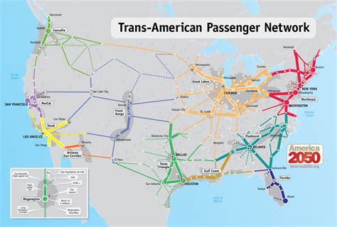 "America 2050" Trans-American Passenger Network Map : r/transit