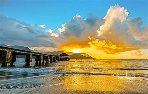 I Hanalei! Hanalei Pier Sunset, Kauai. | Hanalei pier, Hawaii vacation ...