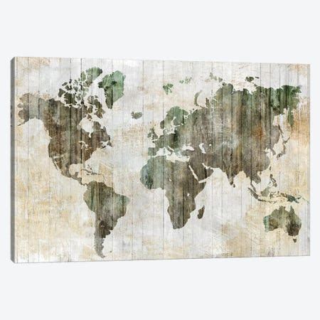 Old World Map Blue Canvas Print by Wild Apple Portfolio | iCanvas