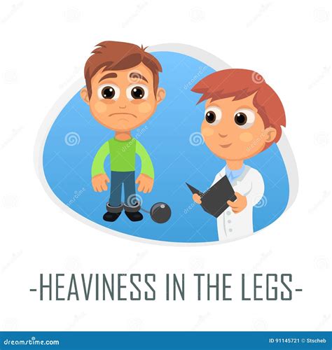 Heaviness in the Legs Medical Concept. Vector Illustration. Stock ...