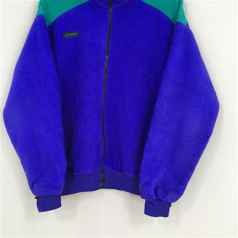 Columbia Sportswear Fleece Sweater Medium Blue Vintage | Etsy